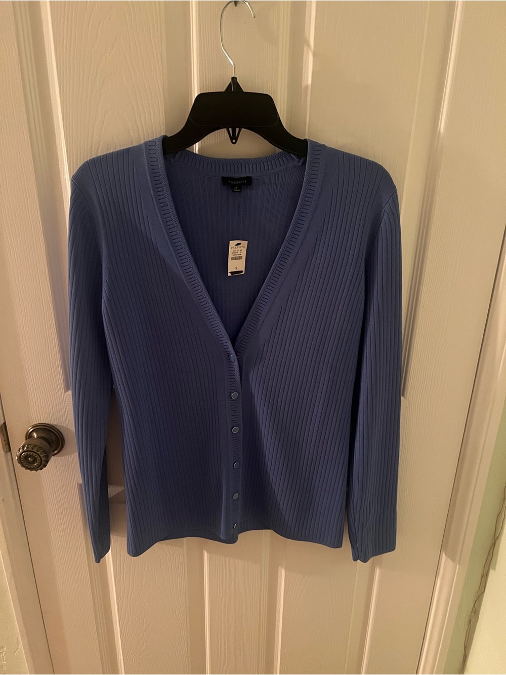 NWT Talbots Ribbed Button-Front Cardigan Size Small